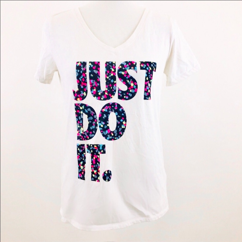 Nike “JUST DO IT” Dri Fit V-Neck tee